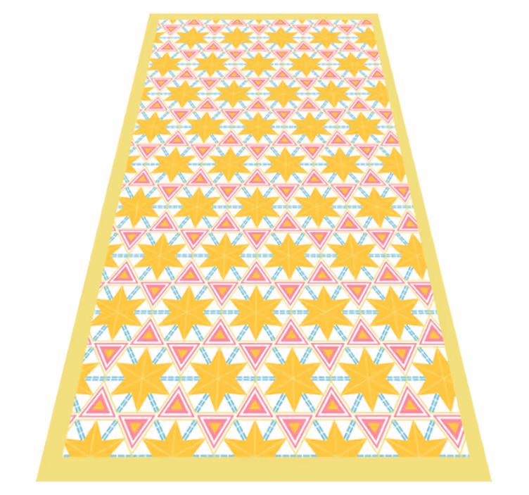 Geometriai starburst minta vinil szőnyeg konyha - TenStickers