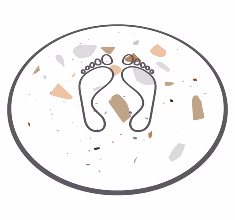 Terrazzo lábnyomok fürdőszoba padló - TenStickers