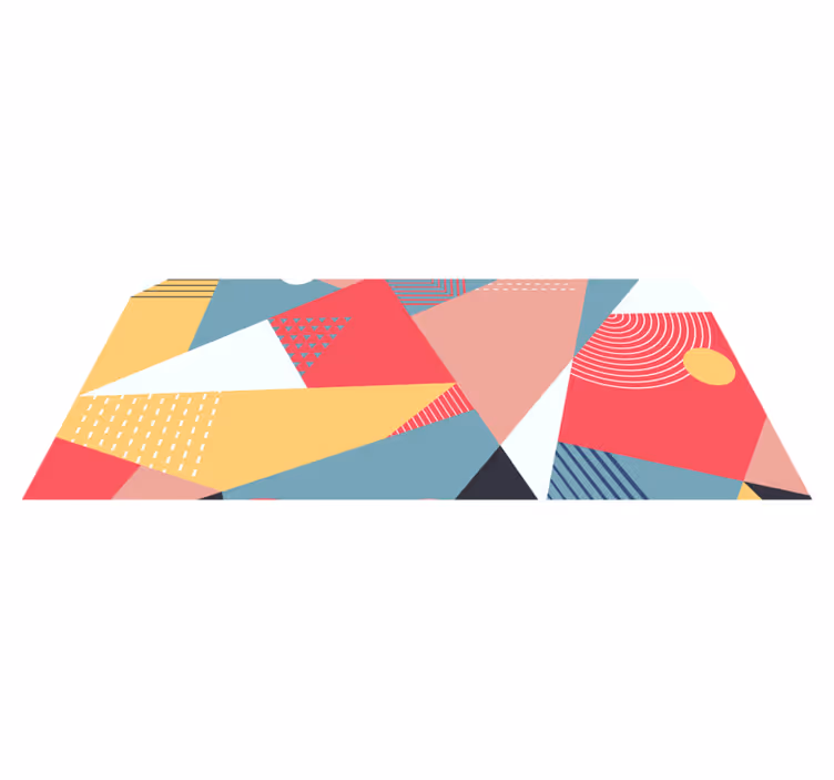 Geometriai színes modern szőnyeg - TenStickers