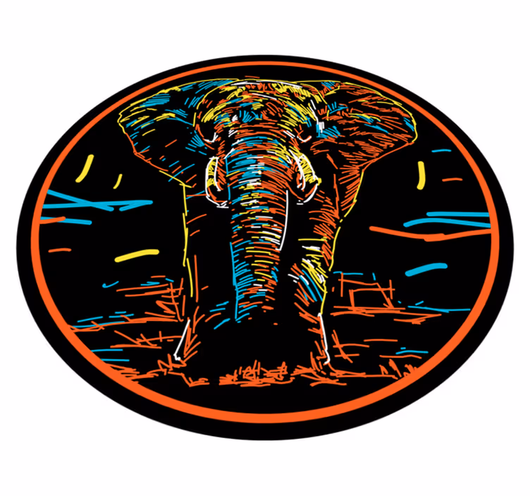 Vibráló szafari sziluett vinil szőnyeg állat - TenStickers