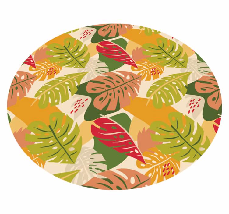 Alternatív grafikus monstera design jellegű szőnyeg - TenStickers
