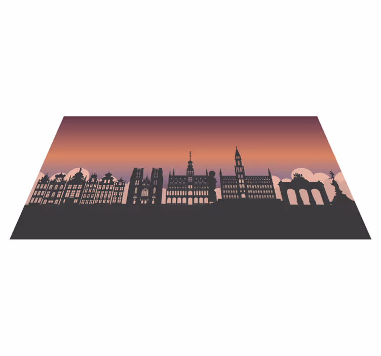 Brüsszel illusztráció modern szőnyeg - TenStickers