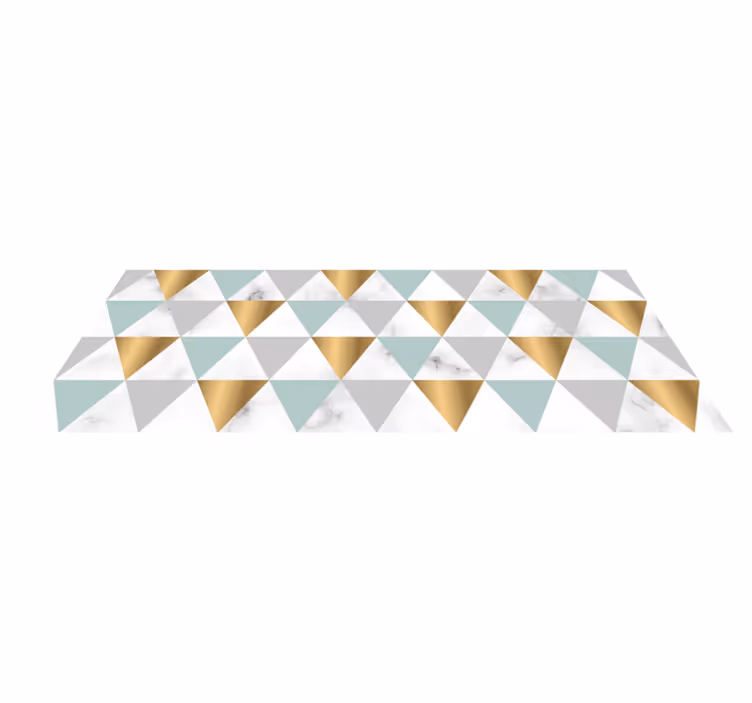 Geometriai háromszög mozaik vinil szőnyeg geometriai - TenStickers
