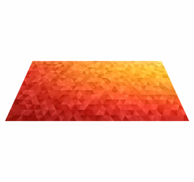 Sárga piros és narancssárga háromszög geometriai szőnyegek - TenStickers