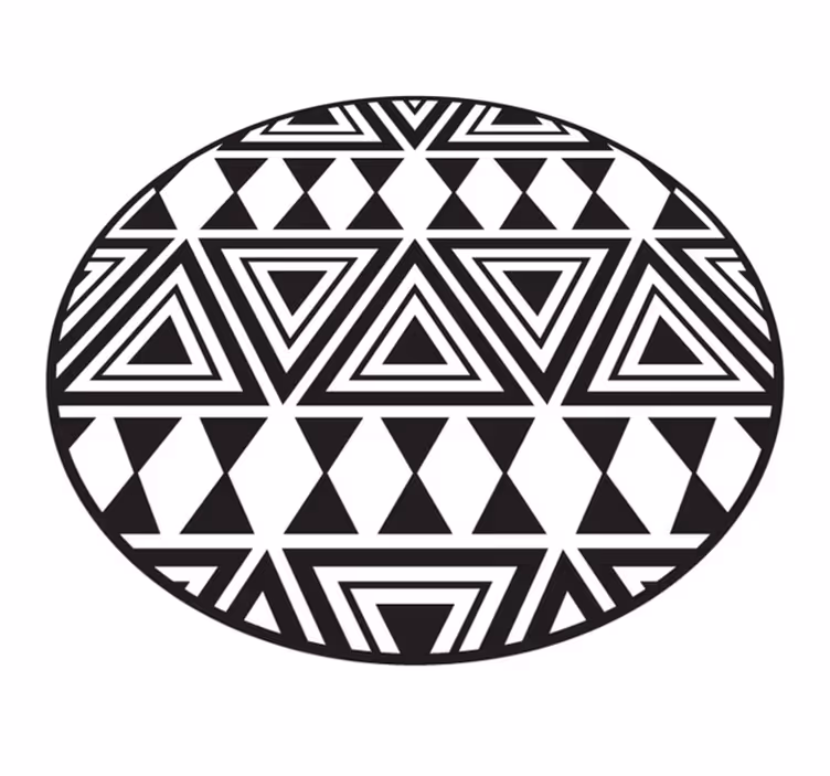 Körkörös törzsi minták vinil szőnyeg geometriai - TenStickers