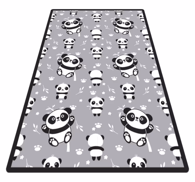 Panda játékidő vinil szőnyeg gyerekek - TenStickers