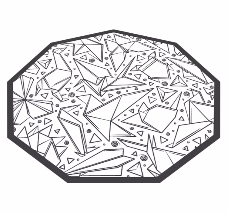 Geometriai formák nyolcszög vinil szőnyeg geometriai - TenStickers
