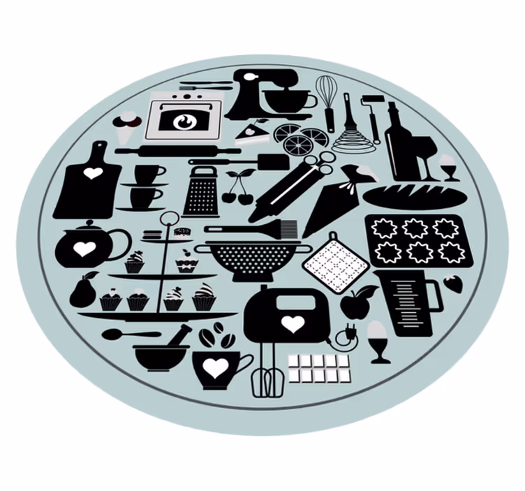 Konyhai elemek modern szőnyeg - TenStickers