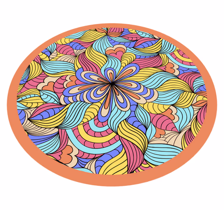 Pszichedelikus dzsungel mandala szőnyeg - TenStickers