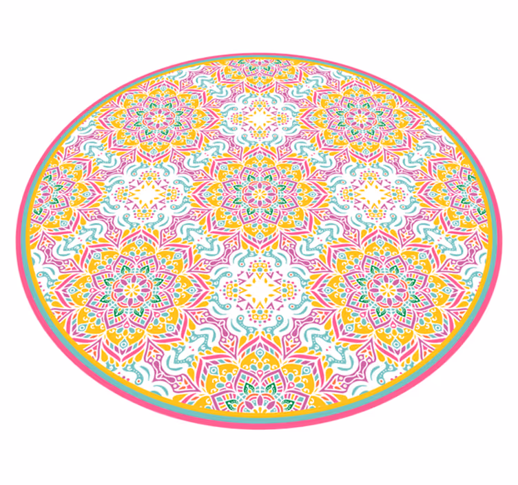Színes mozaik mandala vinyl szőnyeg - TenStickers