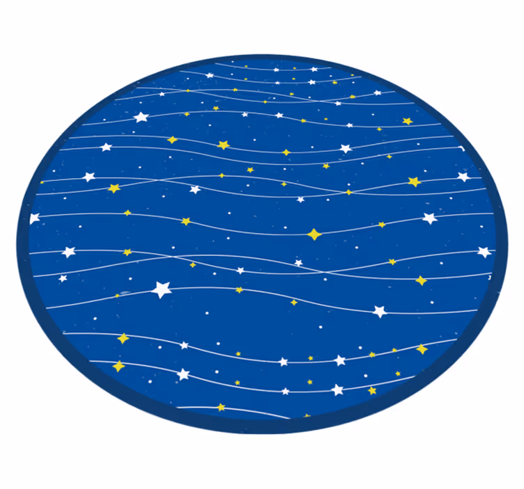 Csillagok a kék háttér a gyerek szőnyeg - TenStickers