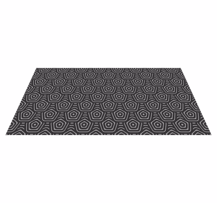 Hatszög szürke tónusú geometriai szőnyegek - TenStickers