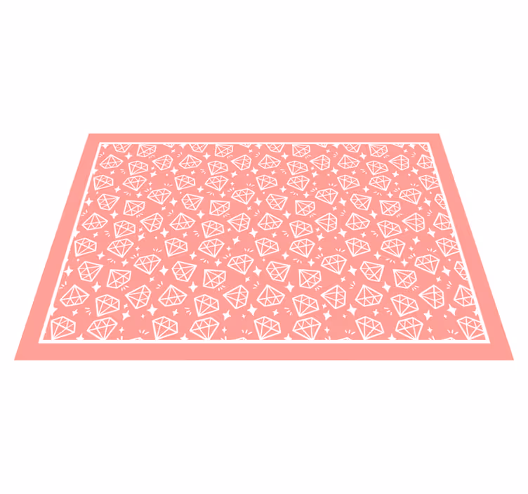 Geometriai gyémántok rózsaszín árnyalatok geometriai szőnyegek - TenStickers