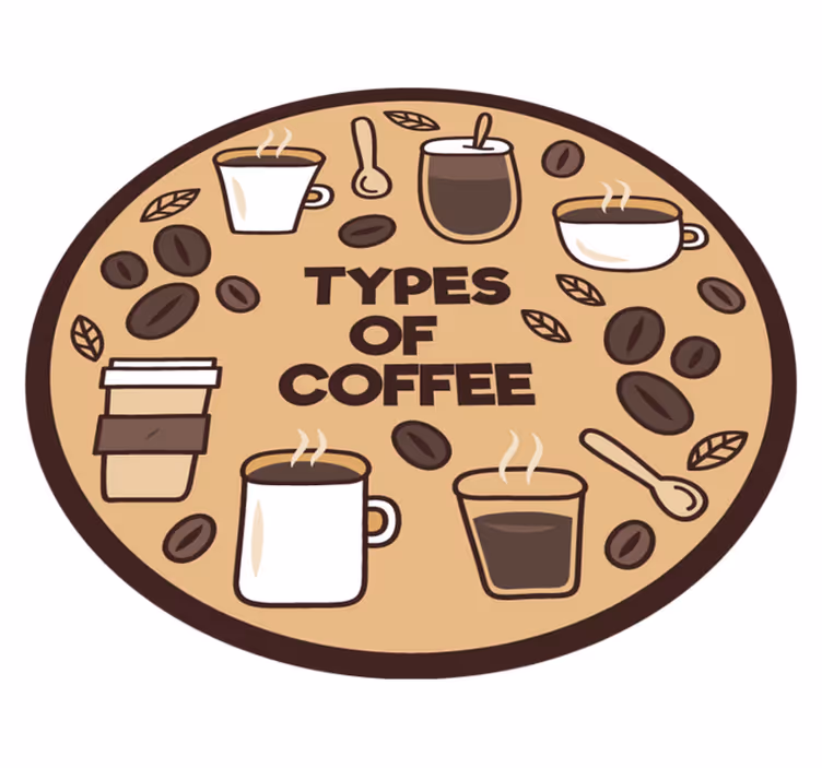 Típusú kávé egyedi szőnyeg - TenStickers