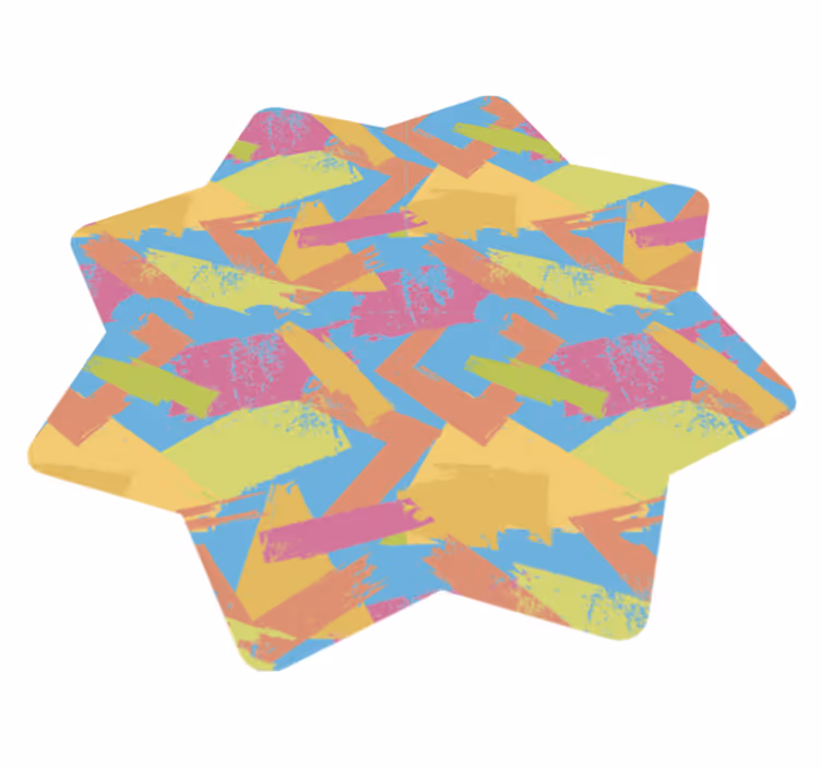Színes absztrakt formák vinil szőnyeg geometriai - TenStickers