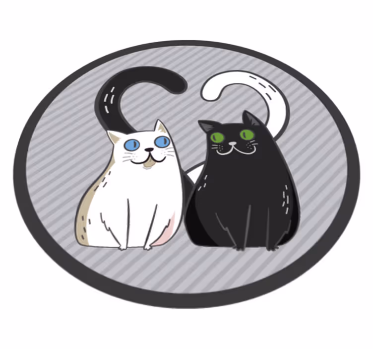 Bújós macskafélék vinil szőnyeg állat - TenStickers