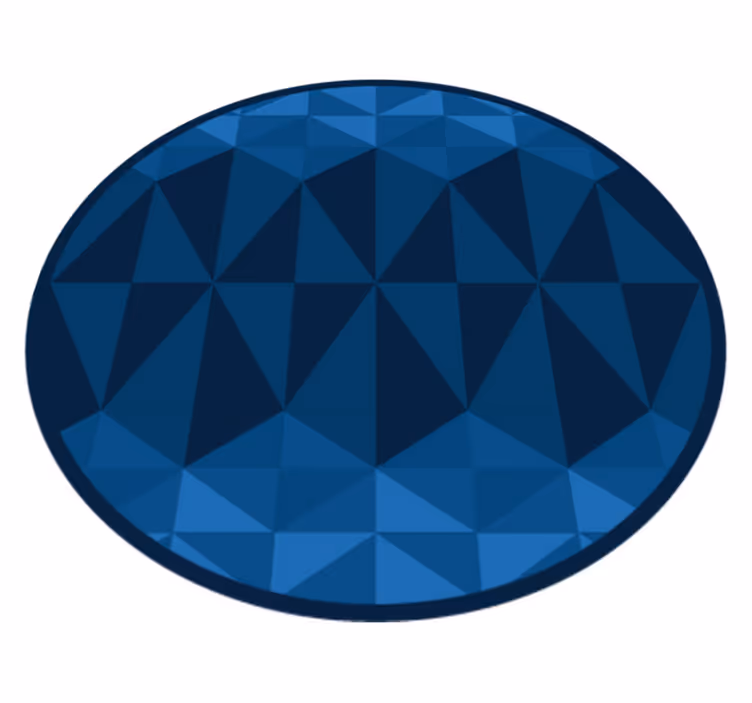 Kék háromszög geometriai vinil szőnyegek - TenStickers