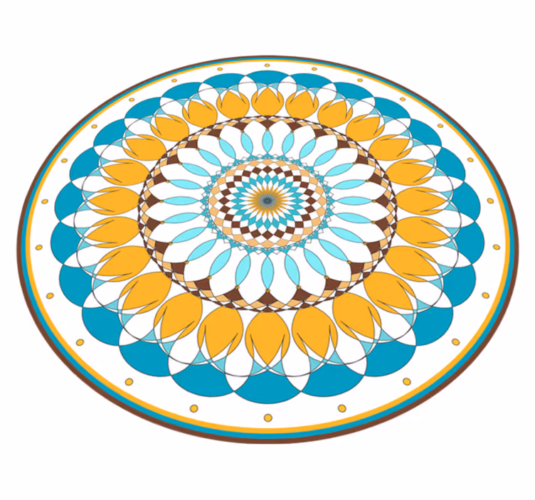 Kerek mandala vinyl szőnyeg - TenStickers