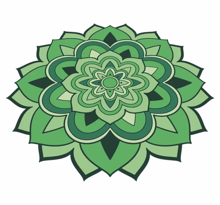 Zöld mandala szőnyeg - TenStickers