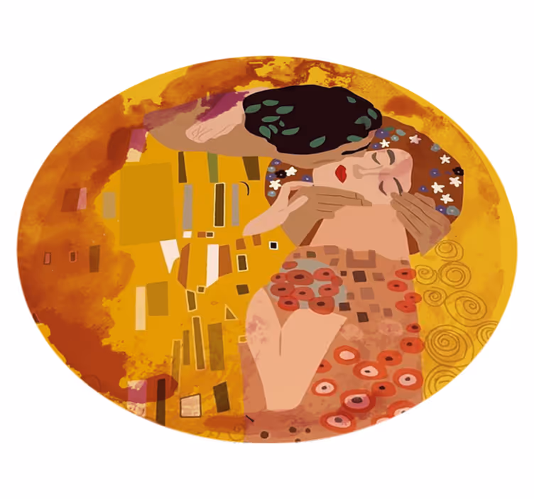 Klimt's kiss vintage vinyl szőnyeg - TenStickers