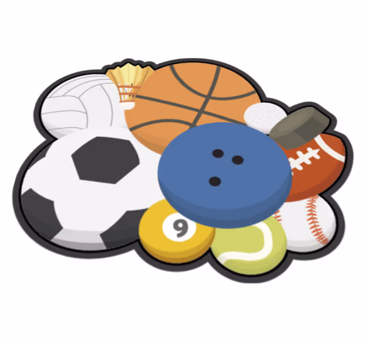 Sportkollázs vinil szőnyeg Játékok - TenStickers