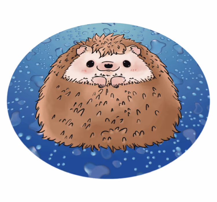 Imádnivaló sündisznó állati vinilszőnyeg - TenStickers