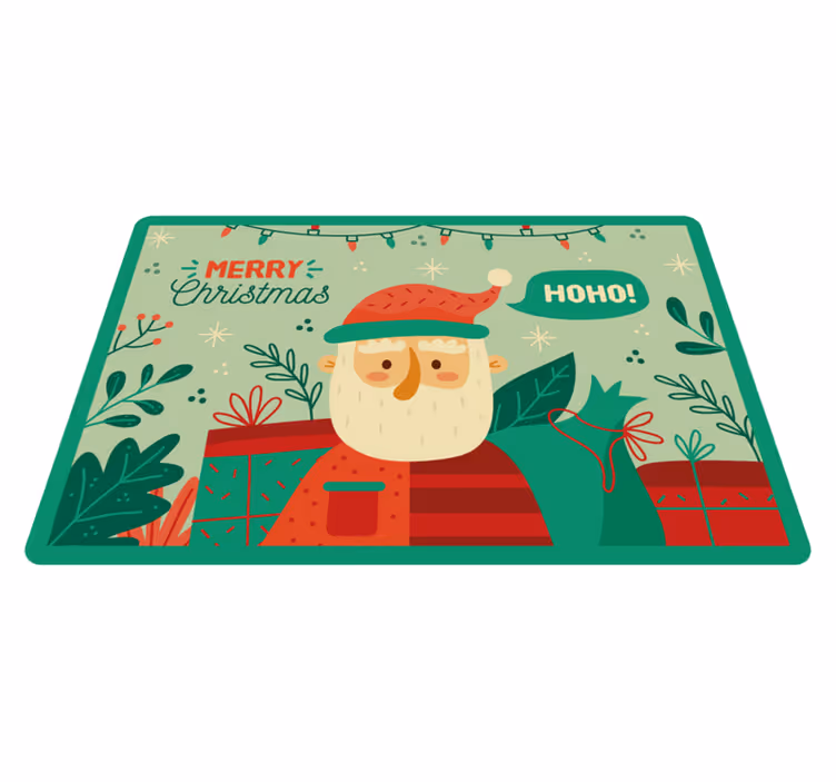 ünnepi mikulás illusztráció vinil szőnyeg karácsony - TenStickers
