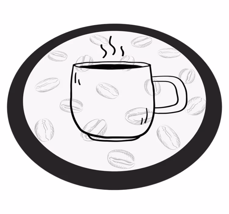Cuo kávé a fehér háttér konyhai csempe - TenStickers