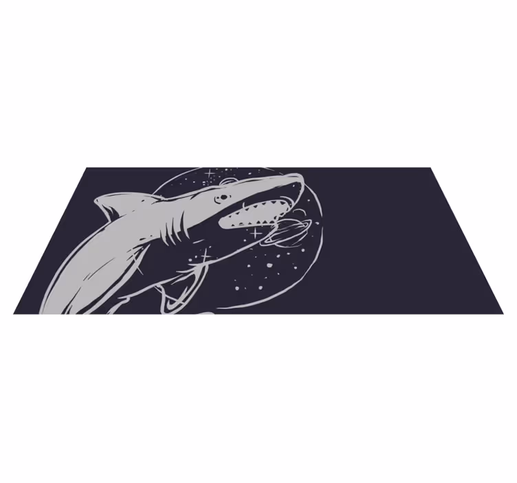 Cápa hal vad illusztráció állati szőnyeg - TenStickers