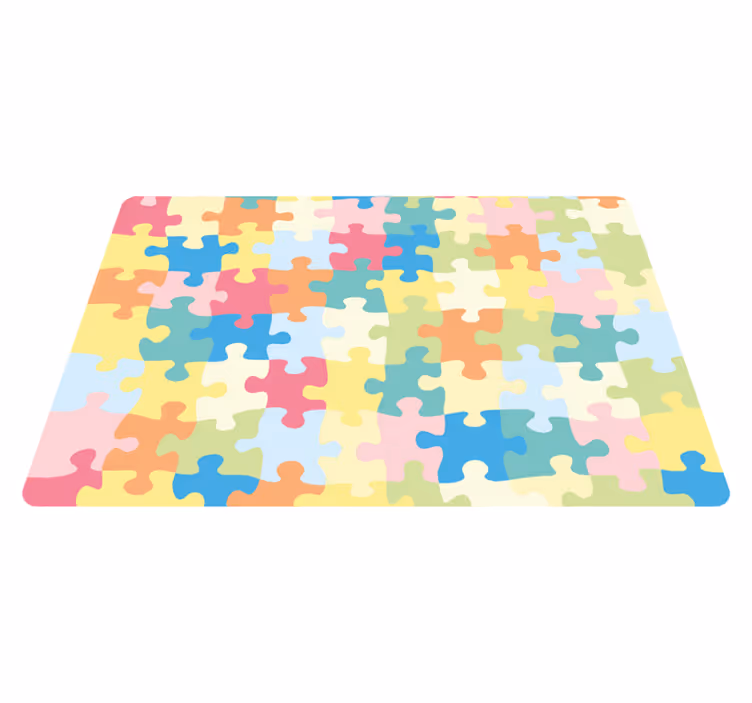 Színes puzzle darab gyerekeknek vinil szőnyeg - TenStickers