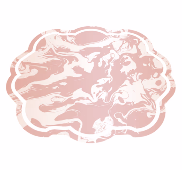 Rózsaszín és fehér márvány modern szőnyeg - TenStickers