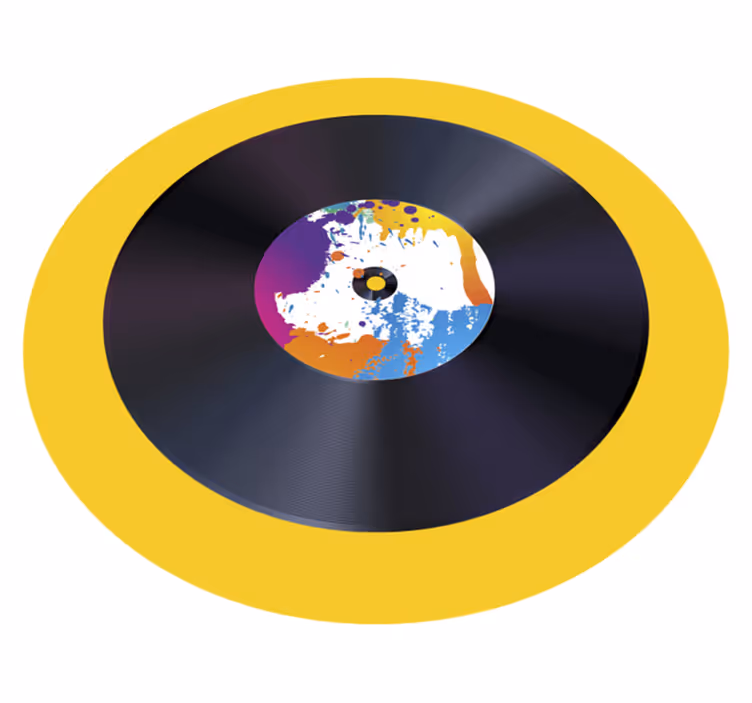Absztrakt splash rekord vinil szőnyeg struktúra - TenStickers
