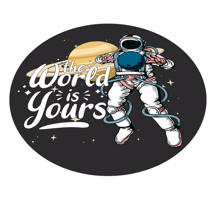űr a világ a tiéd modern szőnyeg - TenStickers
