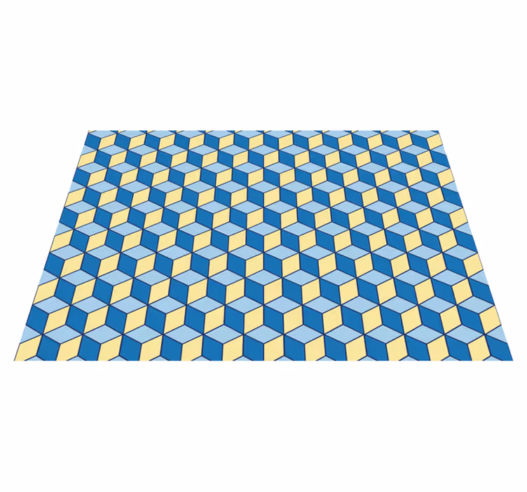 Vinil szőnyeg konyhai 3d hatású geometriai szőnyegek - TenStickers