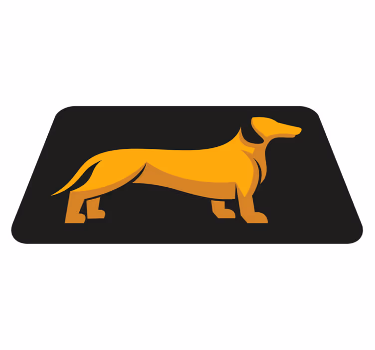 Kutya sziluett vinil szőnyeg állat - TenStickers