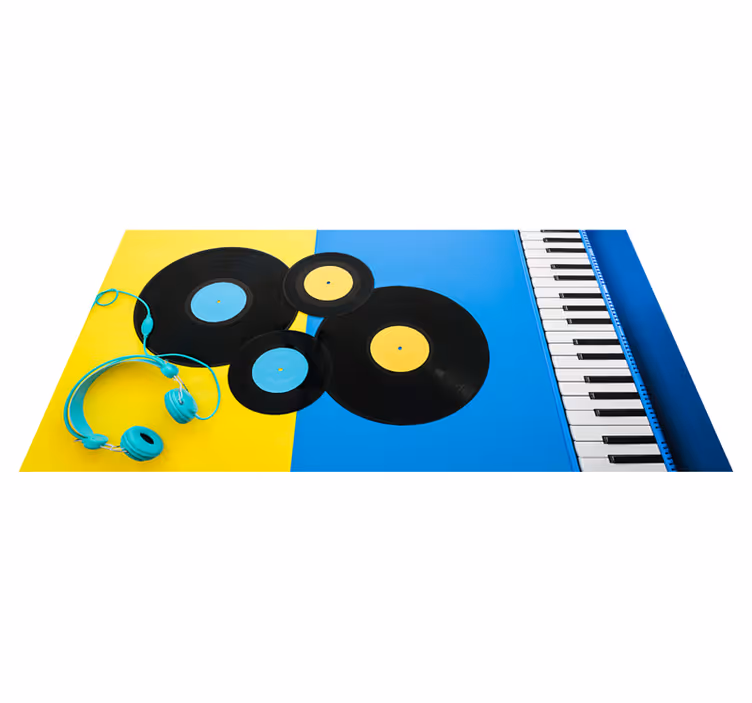 Zongora és modern bakelit szőnyeget - TenStickers