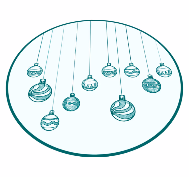 Karácsonyi baubles karácsonyfa szőnyeg - TenStickers