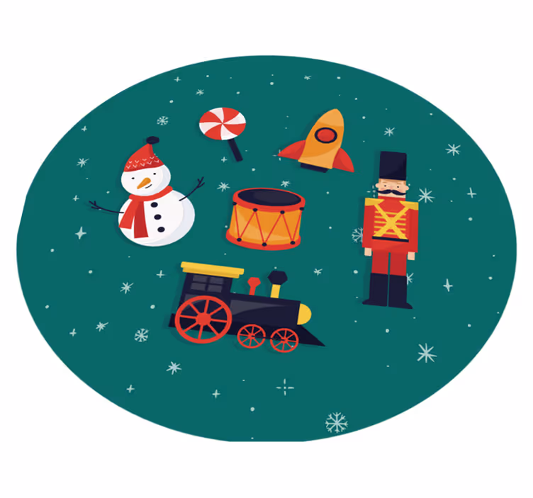 Karácsonyi játékok karácsonyfa szőnyeg - TenStickers
