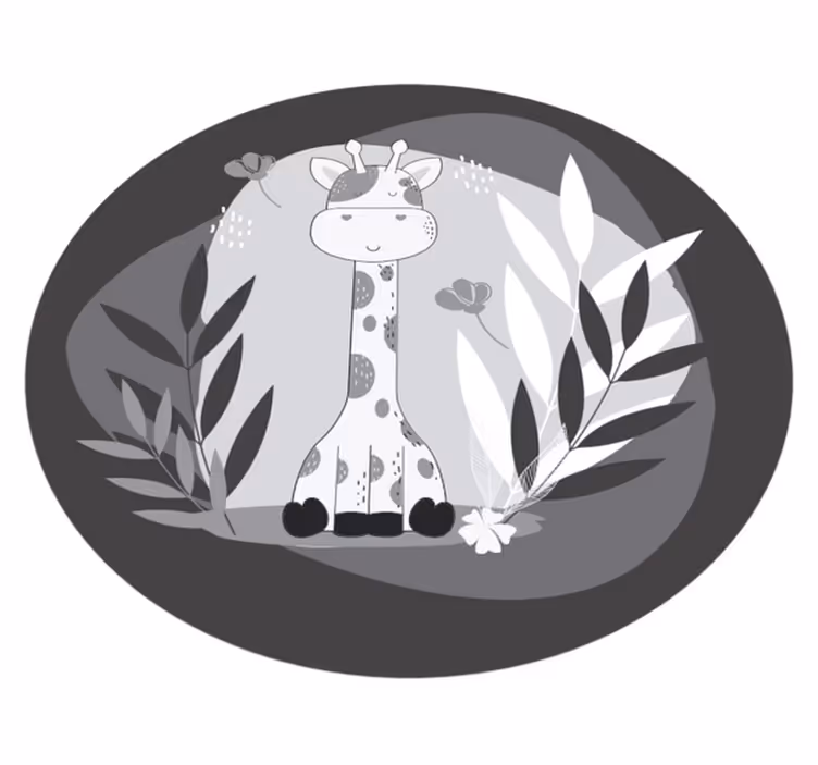 Aranyos baba zsiráf állati szőnyeg - TenStickers
