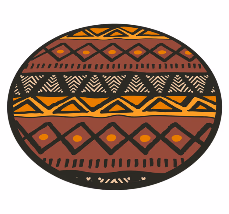 Kör alakú afrikai mintázatú geometriai szőnyegek - TenStickers