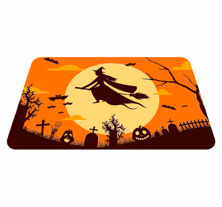 Repülő boszorkány halloween szőnyegek - TenStickers