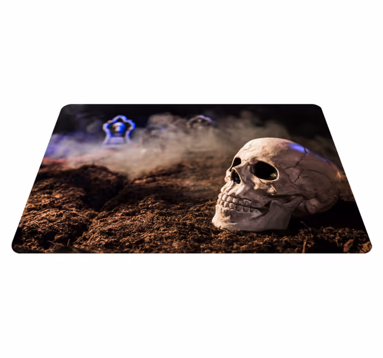 Kísérteties koponya vinil szőnyeg halloween - TenStickers