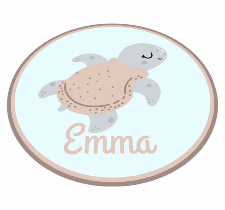 Aranyos teknős nevű állat szőnyeg - TenStickers