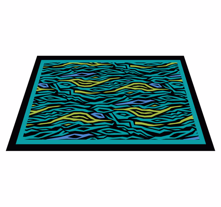 Neon kék zebra nyomtatású állati nyomtatási szőnyeg - TenStickers