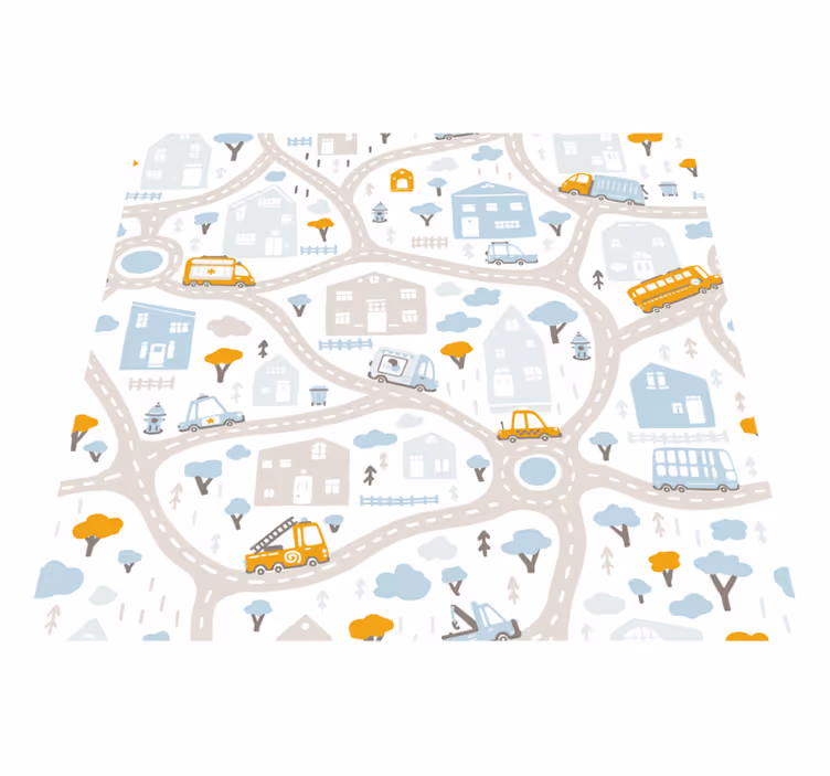 Doodle útiterv vinyl szőnyeg - TenStickers