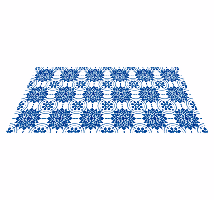 Díszes medalion vinil szőnyeg csempe hatás - TenStickers
