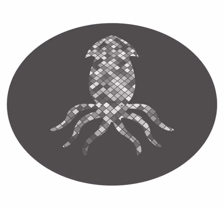 Mozaik tintahal sziluett vinil szőnyeg csempe hatás - TenStickers