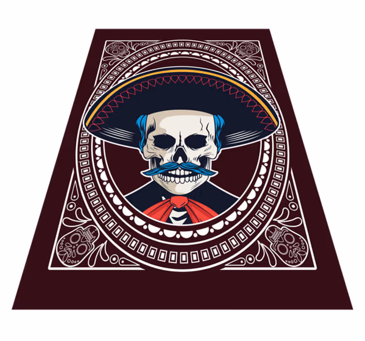 Mexikói etnikai koponya etnikai szőnyeg - TenStickers