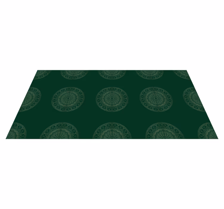 Zöld mandala mintás vinilszőnyeg - TenStickers