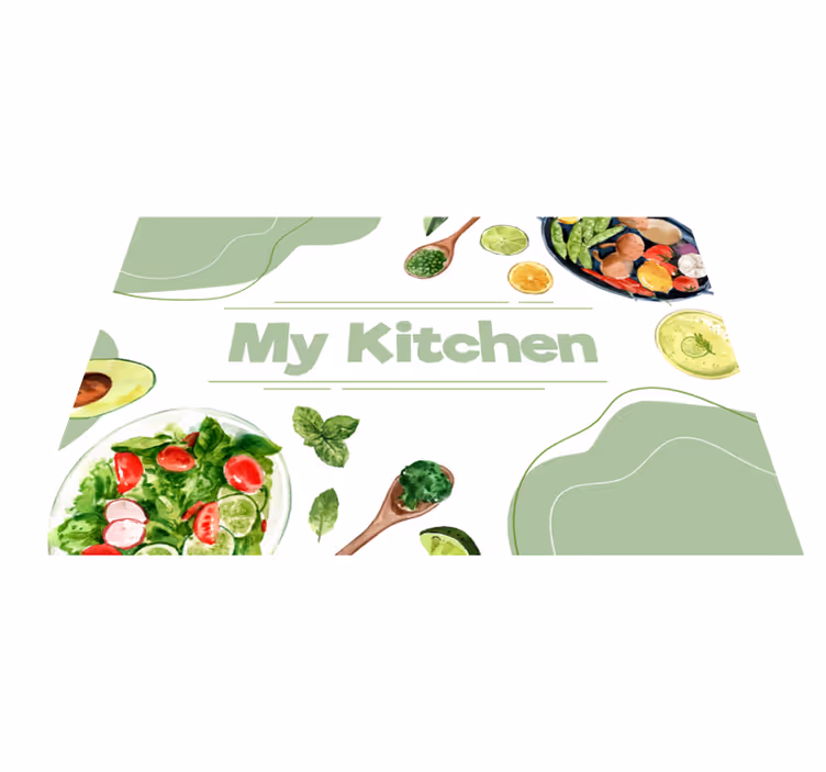 A konyhai szeletem vinil szőnyeg konyha - TenStickers